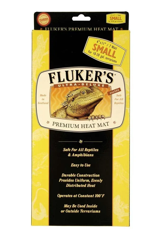 Fluker's Ultra-Deluxe Premium Heat Mat for Reptiles, 6 in x 11 in, Small