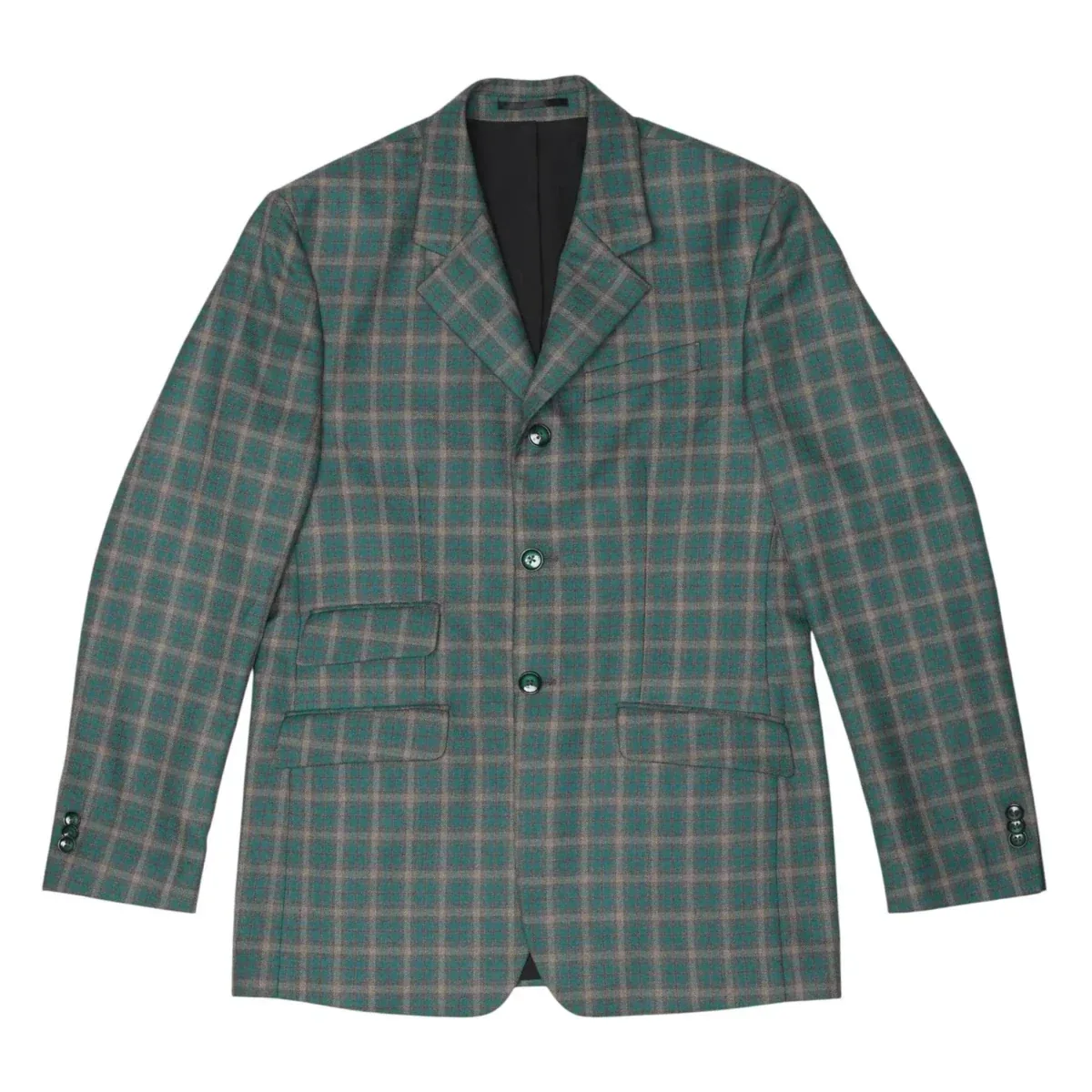 Fox Dreams Men's Hunt Coat-Green Multi Color Plaid, 36 in - Image 2