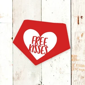"Free Kisses" Dog Bandana