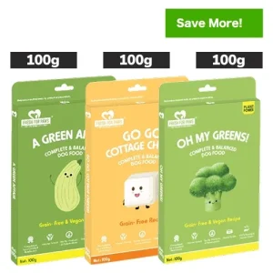 Fresh For Paws A Green Affair Grain Free & Vegan and Go Go Cottage Cheese and Oh My Greens Dog Wet Food Combo