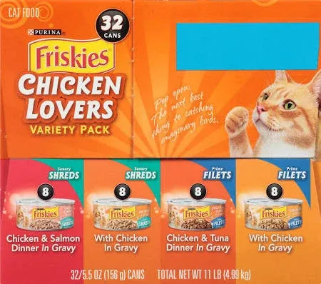 Friskies Chicken Lovers Variety Pack 5.5oz 32CT {L+1} 050446 - Image 2