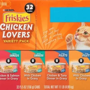 Friskies Chicken Lovers Variety Pack 5.5oz 32CT {L+1} 050446