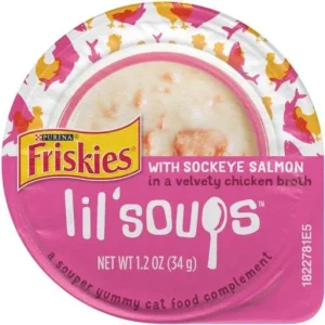 Friskies Lil' Soups Salmon 8/1.2oz {L+1}050301