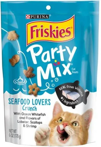 Friskies Party Mix Crunchy Seafood Lovers 6/6Z {L-1}050348