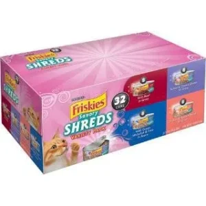 Friskies Shreds Variety Pack Canned Cat Food-5.5-oz, Case Of 32-{L+1}