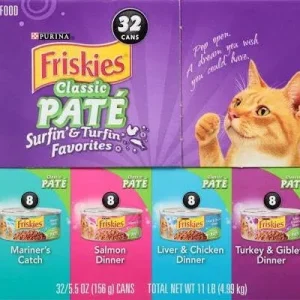 Friskies Surf & Turf Pate Variety Pack 5.5 oz 35CT {L+1}050492