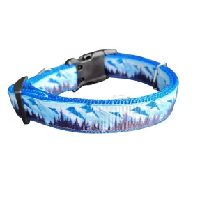 Frosty Mountains Nylon Dog Collar