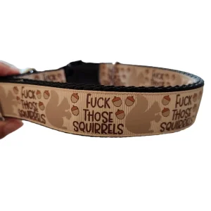Fuck Those Squirrels Nylon Dog Collar
