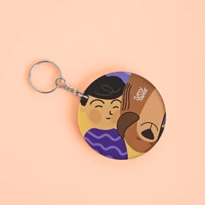 Furry Tales Ollie Snuggles Dad Acrylic Key Chain