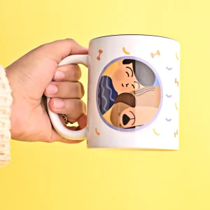 Furry Tales Ollie Snuggles Dad Ceramic Coffee Mug (White)