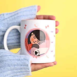 Furry Tales Ollie Snuggles Mom Ceramic Coffee Mug (White)