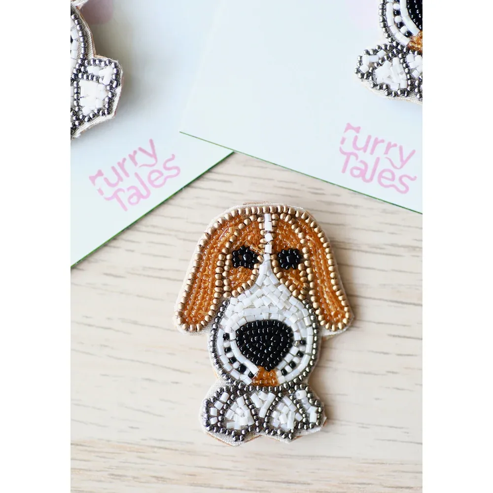 Furry Tales Snoopy Beagle Handcrafted Brooch