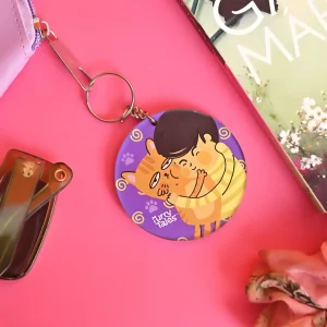 Furry Tales Whiskers Hates Dad Hugs Acrylic Key Chain