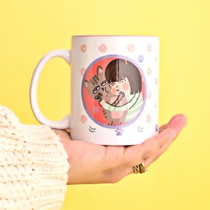 Furry Tales Whiskers Hates Mom Hugs Ceramic Coffee Mug (White)
