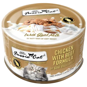 Fussie Cat Chicken & Beef In Goat Milk Cat Can (2.47oz)