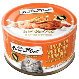 Fussie Cat Tuna & Anchovies In Goat Milk Cat Cans (2.47oz)