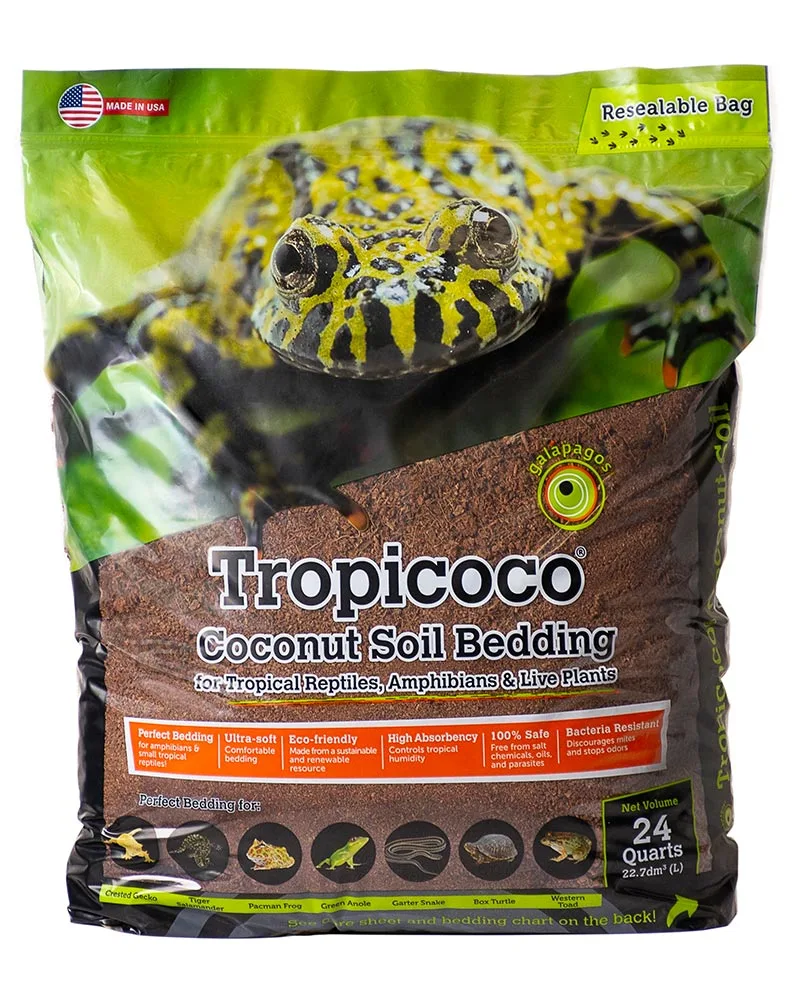 Galapagos Tropicoco Coconut Soil Bedding Substrate Bulk Brown 2.8Cf