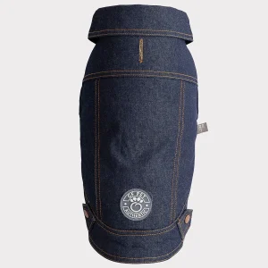 GF Pet Elasto-Fit Denim Dog Jacket with Sherpa Lining