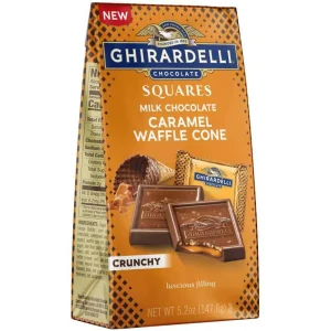 Ghirardelli Chocolate Squares Milk Chocolate Caramel Waffle Cone 5.2 oz.
