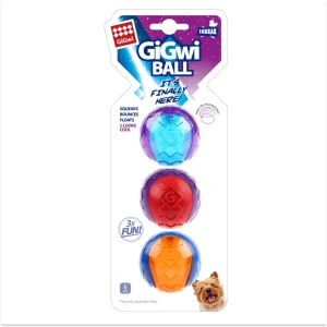 GiGwi Ball Squeaker Toy for Dogs (Pack of 3)