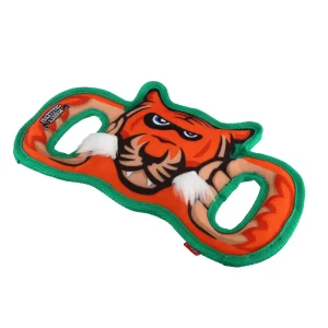 GiGwi Mighty Challenge Tiger Toy for Dogs (Orange/Blue)