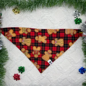Gingerbread Plaid Bandana