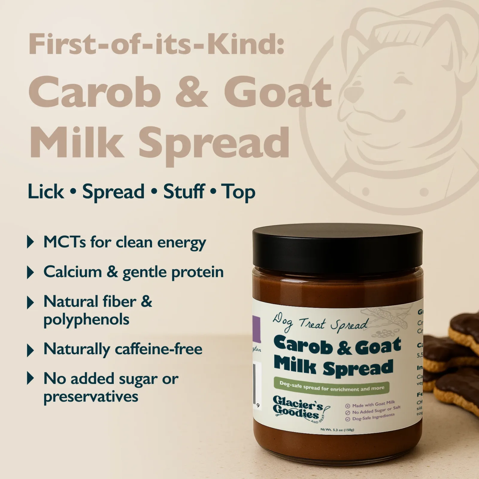 Glacier's Goodies - Carob + Goat Milk Spread (first