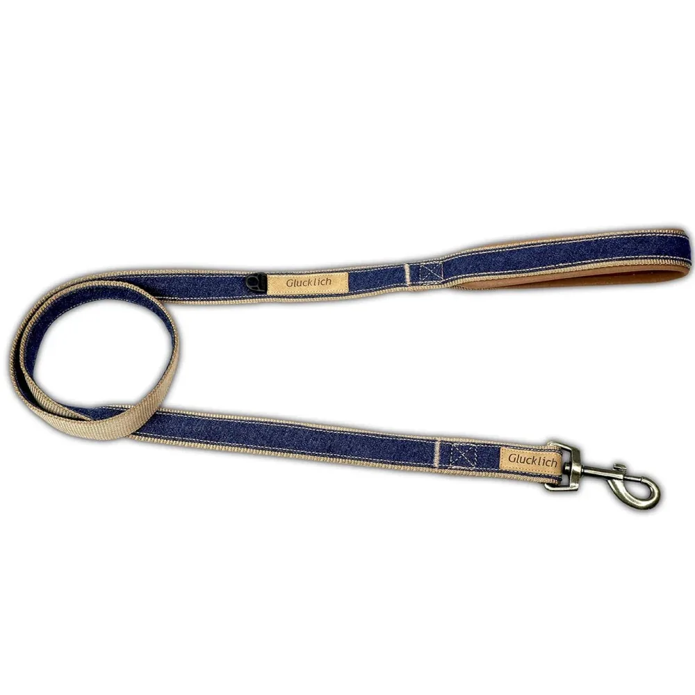Glucklich Heavy Duty Printed Leash for Dogs (Dark Blue)