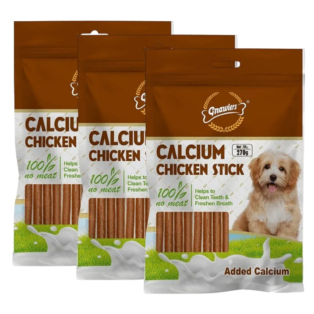Gnawlers Calcium Chicken Stick Dog Treat - Image 2