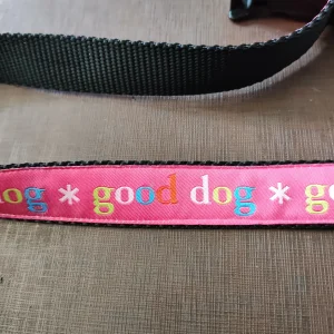 Good Dog Pink Nylon Dog Collar
