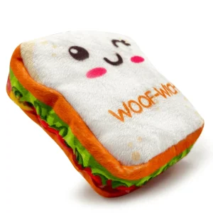 Goofy Tails Food Buddies Sandwich Plush Toy for Dogs