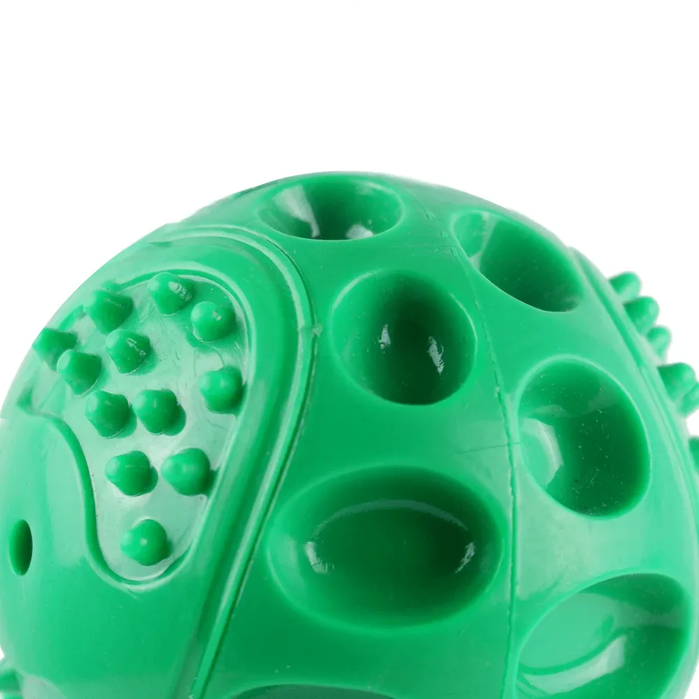Goofy Tails Hard Squeaky Rubber Ball Toy for Dogs (Green) - Image 2