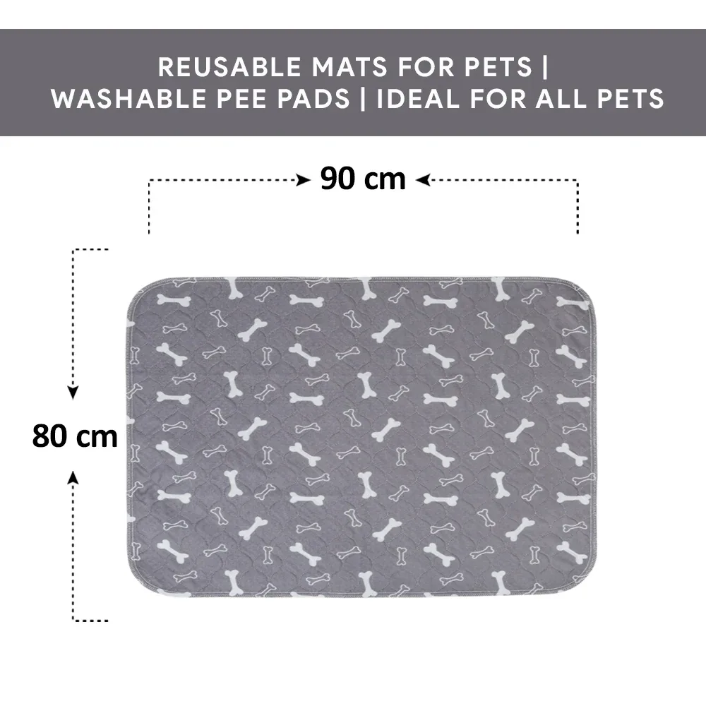Goofy Tails Reusable Pee Pads for Dogs (Bone Print,90x80cm) - Image 2