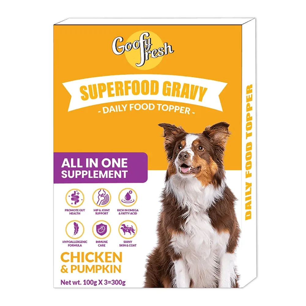 Goofy Tails Superfood Gravy Chicken and Pumpkin Food Topper for Dogs and Puppies