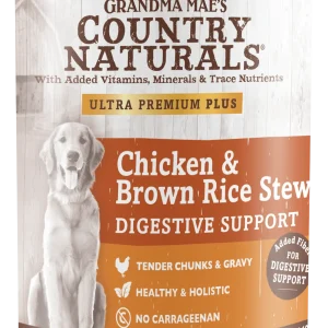 Grandma Mae's Country Naturals Digestive Support Wet Dog Food Chicken & Brown Rice Stew 12ea/13 oz