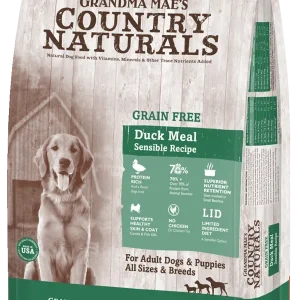 Grandma Mae's Country Naturals Grain Free LID Dry Dog Food Duck Meal Sensible 23 lb