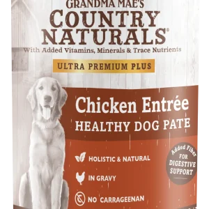 Grandma Mae's Country Naturals Healthy Dog Pate Wet Dog Food Chicken Entrée 12ea/13 oz