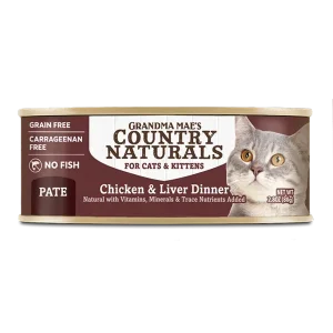 Grandma Mae's Country Naturals Pate Dinner Canned Cat Food Chicken & Liver 24ea/2.8 oz