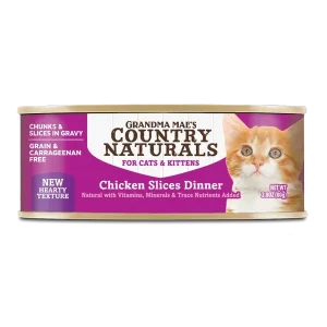 Grandma Mae's Country Naturals Slices in Gravy Dinner Canned Cat Food Chicken Slices 24ea/2.8 oz