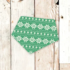"Green Fair Isle" Dog Bandana