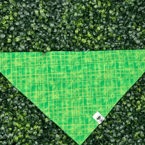 Green & Gold Plaid Bandana