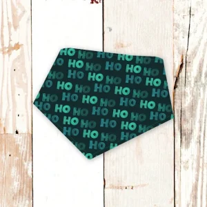 "Green HoHoHo" Dog Bandana