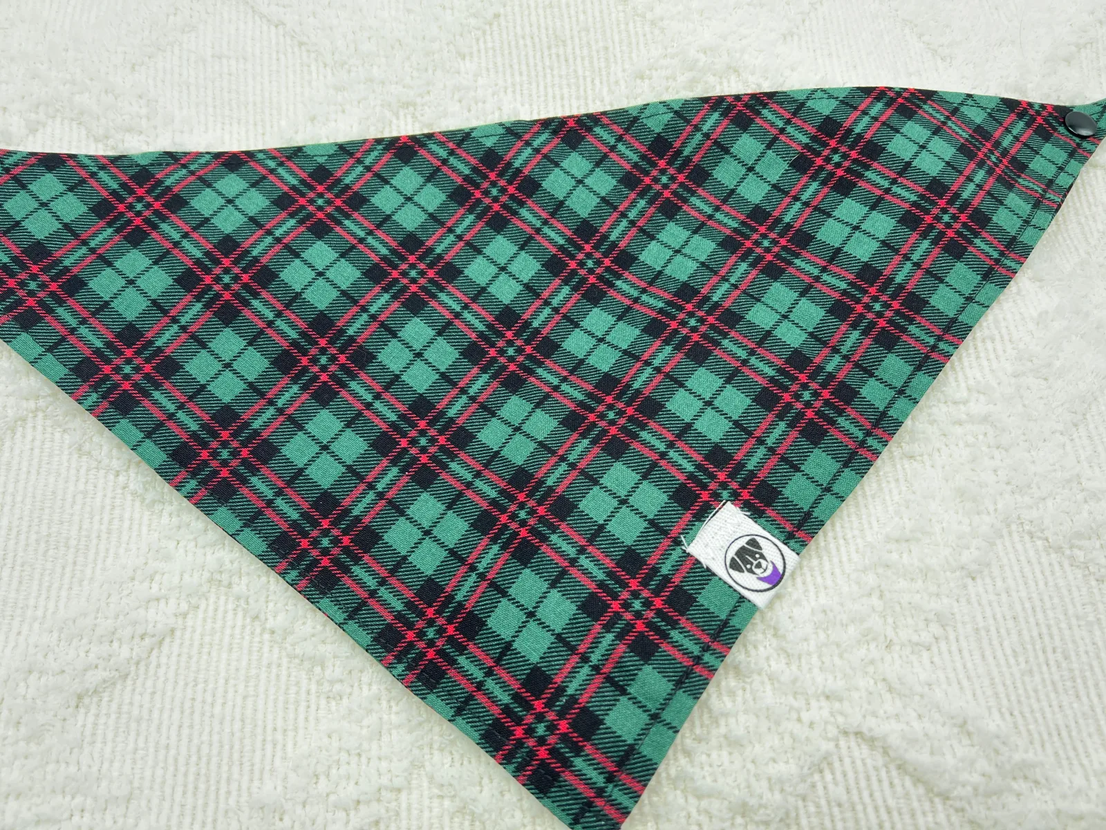 Green Tartan Plaid Bandana - Image 2