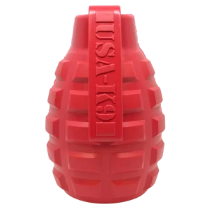 Grenade Shaped eDispenser Durable Dog Chew Toy & Treat Dispenser