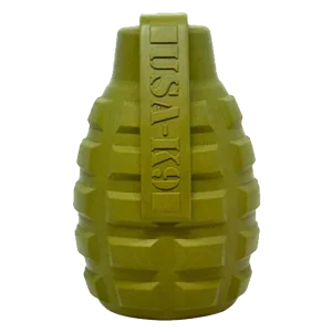 Grenade Shaped eDispenser Durable Dog Chew Toy & Treat Dispenser