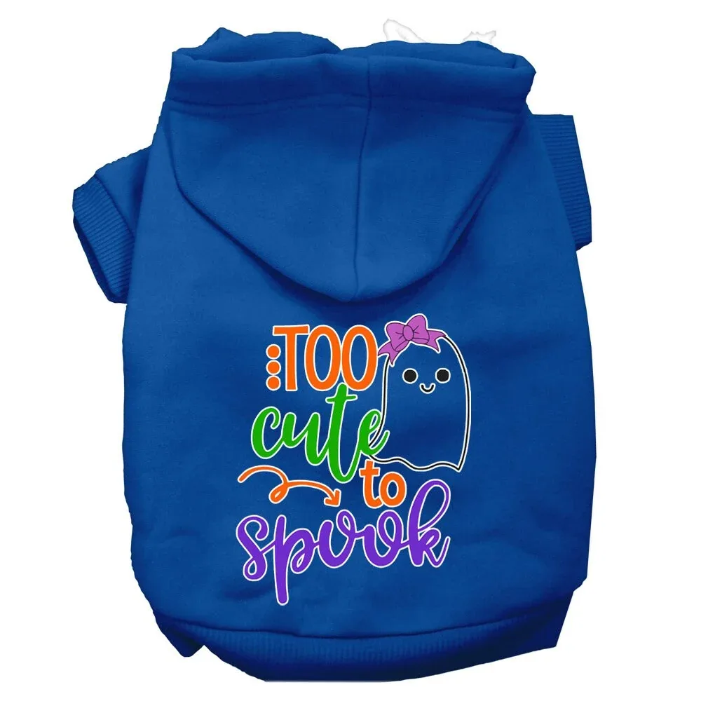 Halloween Pet Hoodie, "Too Cute To Spook Girly Ghost" - Image 2