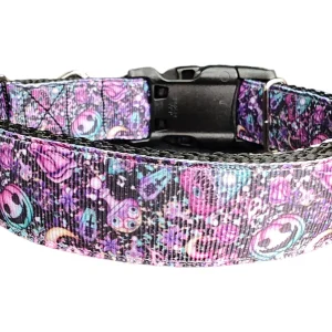 Halloween Purple Paranormal Nylon Dog Collar