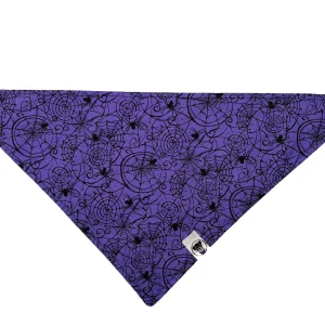 Halloween Purple Spiderwebs Bandana