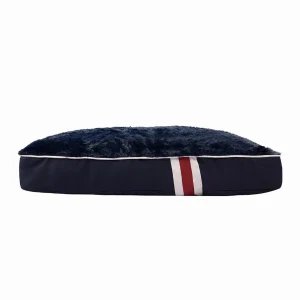 Halo Sam Rectangular Dog Bed - Preppy Stripe Design with Removable Washable Cover