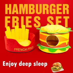 Hamburger French Fries Pet Bed